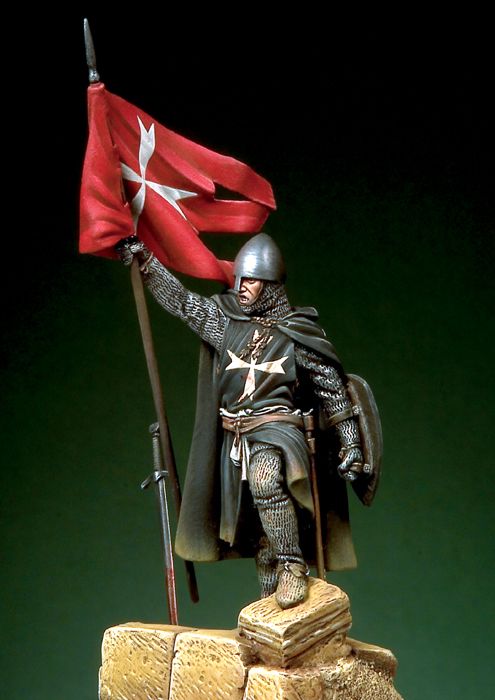 John 75mm 1/24 Scale Unpainted Tin Figure Middle East Knight of the Order of St 