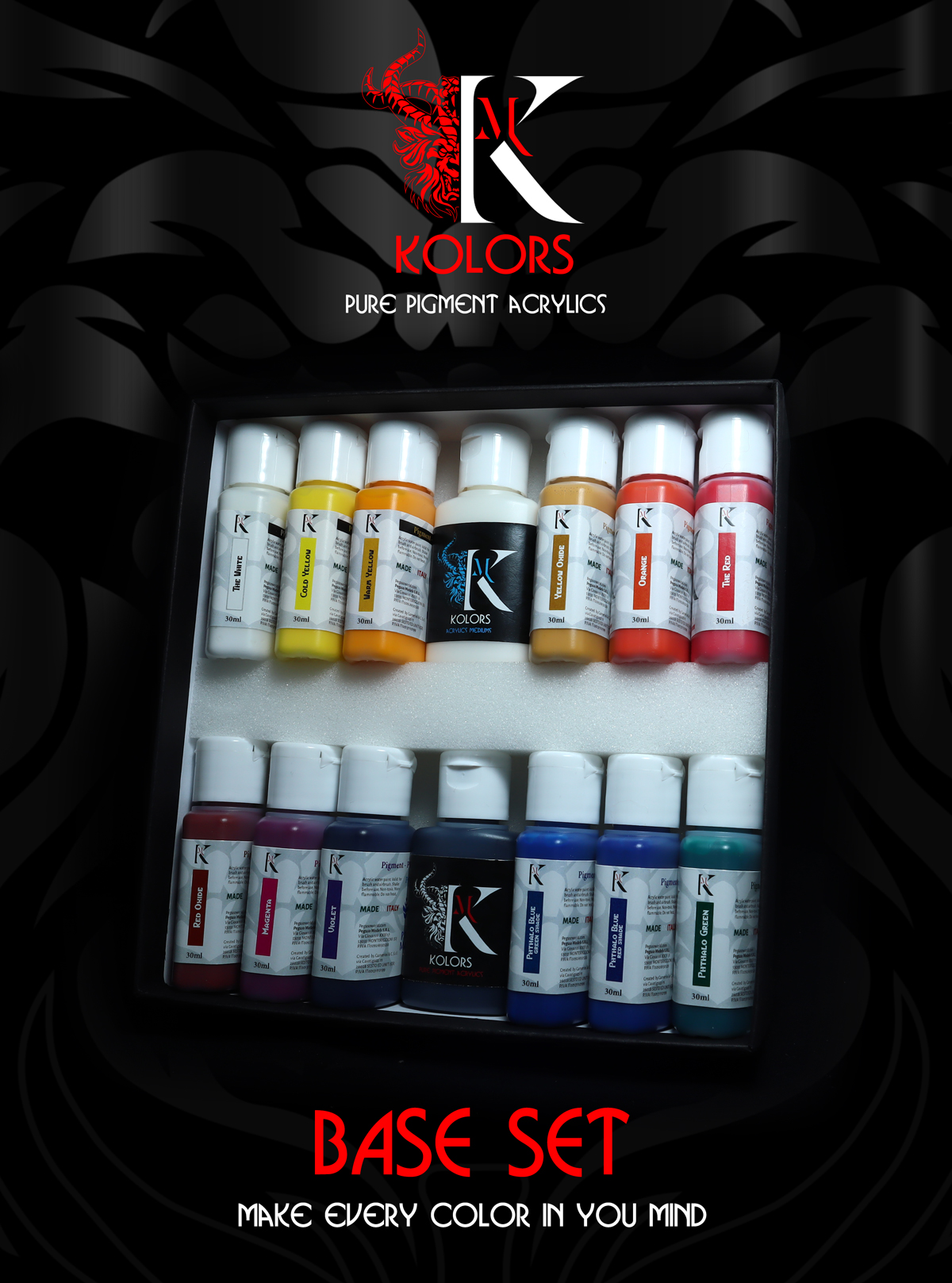 Kimera Kolors - PURE pigments BASE SET - Pegaso World