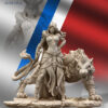 Raja – The Dragon Huntress 80mm miniature with armored tiger companion, WME 2025 exclusive edition, sculpted by Alberto, concept by Luca Marchetti, painted by Francesco Farabi