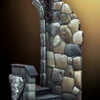 54mm castle wall scenery