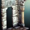 54mm medieval stone scenery