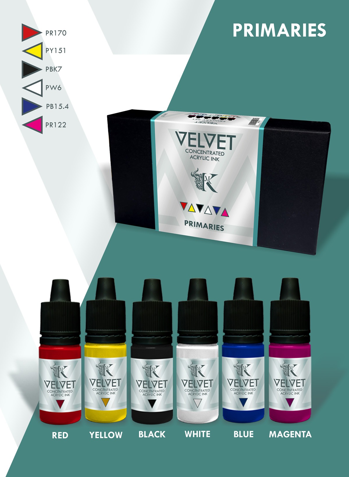 Velvet Inks Primaries